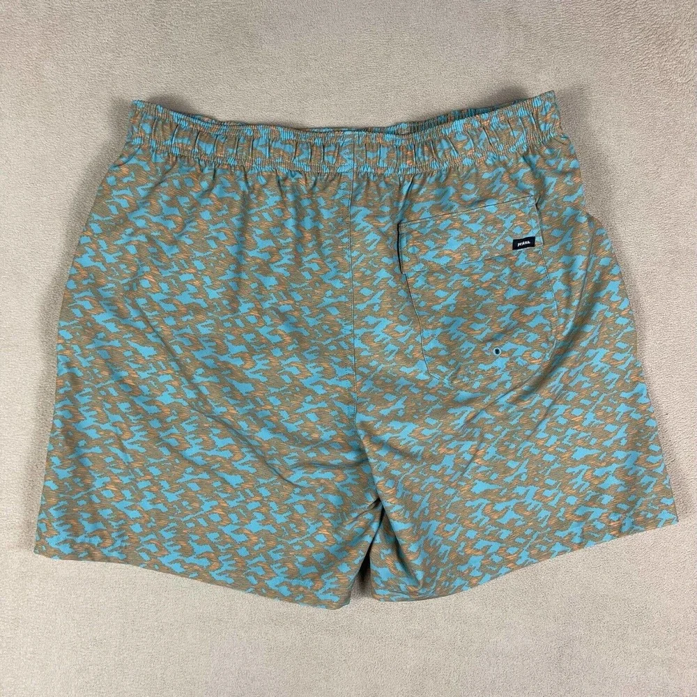 Prana Mens L Swim Trunks‎ Elastic Waist w Drawstring Pockets Lined Multicolor